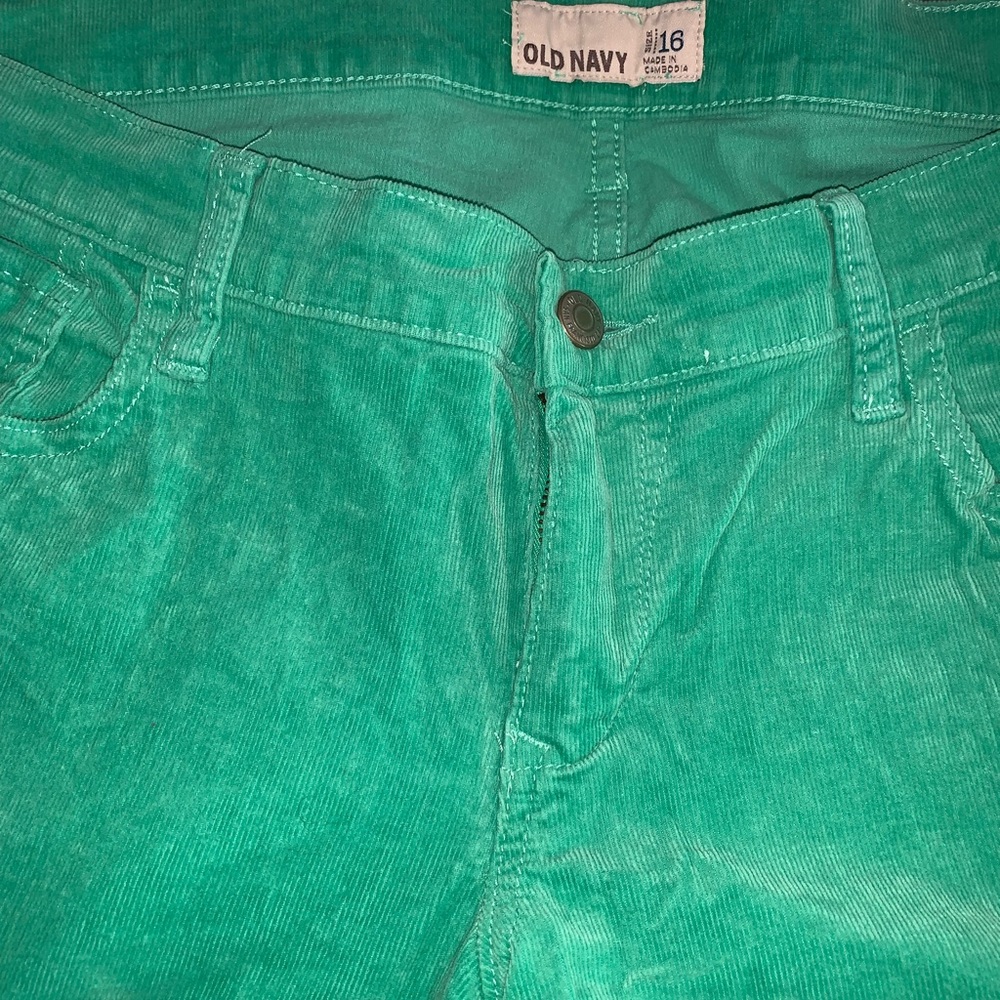 Seafoam green Skinny Corduroy pants